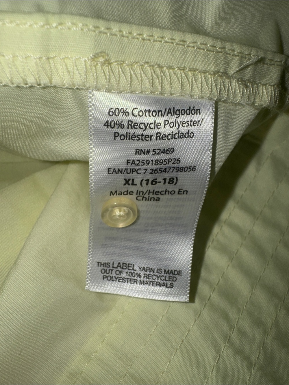 NWT Free Assembly Yellow Sleeveless Pintuck Peplum Blouse XL - Picture 4 of 5